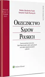 Orzecznictwo Sądów Polskich  Orzecznictwo Sądów Polskich