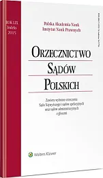 Orzecznictwo Sądów Polskich  Orzecznictwo Sądów Polskich