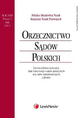 Orzecznictwo Sądów Polskich  Orzecznictwo Sądów Polskich