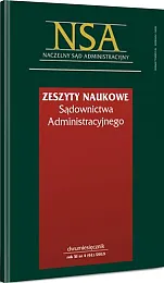 Zeszyty Naukowe Sądownictwa Administracyjnego  Zeszyty Naukowe Sądownictwa Administracyjnego
