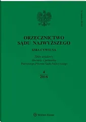 Orzecznictwo Sądu Najwyższego. Izba Cywilna 