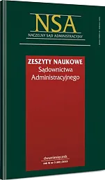 Zeszyty Naukowe Sądownictwa Administracyjnego  Zeszyty Naukowe Sądownictwa Administracyjnego