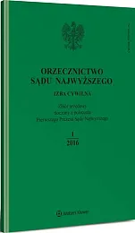 Orzecznictwo Sądu Najwyższego. Izba Cywilna  Orzecznictwo Sądu Najwyższego. Izba Cywilna