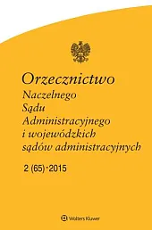 Orzecznictwo Naczelnego Sądu Administracyjnego i Wojewódzkich, 