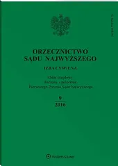 Orzecznictwo Sądu Najwyższego. Izba Cywilna  Orzecznictwo Sądu Najwyższego. Izba Cywilna