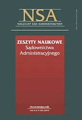 Zeszyty Naukowe Sądownictwa Administracyjnego  Zeszyty Naukowe Sądownictwa Administracyjnego