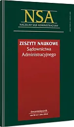 Zeszyty Naukowe Sądownictwa Administracyjnego  Zeszyty Naukowe Sądownictwa Administracyjnego