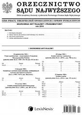 Orzecznictwo Sądu Najwyższego. Izba Pracy i, 
