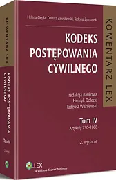 Kodeks postępowania cywilnego. Komentarz. Tom IVHelena Ciepła Kodeks postępowania cywilnego. Komentarz. Tom IVHelena Ciepła