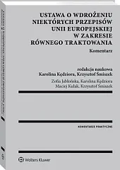 Ustawa o wdrożeniu niektórych przepisów Unii,Zofia Jabłońska Ustawa o wdrożeniu niektórych przepisów Unii,Zofia Jabłońska