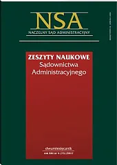 Zeszyty Naukowe Sądownictwa Administracyjnego 