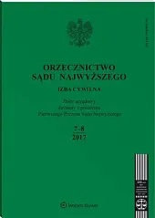 Orzecznictwo Sądu Najwyższego. Izba Cywilna 