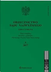 Orzecznictwo Sądu Najwyższego. Izba Cywilna  Orzecznictwo Sądu Najwyższego. Izba Cywilna