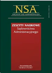 Zeszyty Naukowe Sądownictwa Administracyjnego  Zeszyty Naukowe Sądownictwa Administracyjnego