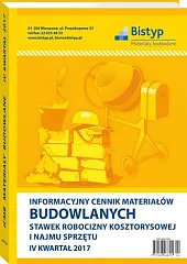 Informacyjny cennik MATERIAŁÓW BUDOWLANYCH, stawek robocizny, 