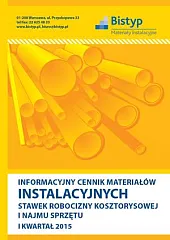 Informacyjny cennik MATERIAŁÓW INSTALACYJNYCH, stawek robocizny, 