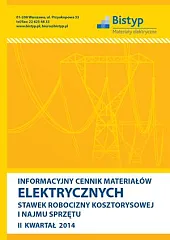 Informacyjny cennik MATERIAŁÓW ELEKTRYCZNYCH, stawek robocizny, 