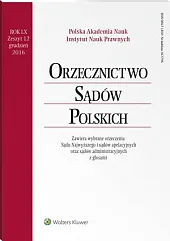 Orzecznictwo Sądów Polskich  Orzecznictwo Sądów Polskich
