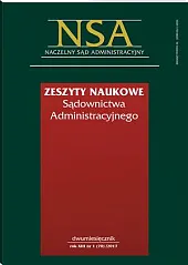 Zeszyty Naukowe Sądownictwa Administracyjnego  Zeszyty Naukowe Sądownictwa Administracyjnego