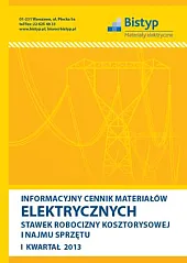 Informacyjny cennik MATERIAŁÓW ELEKTRYCZNYCH, stawek robocizny, 