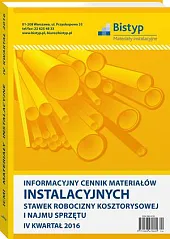 Informacyjny cennik MATERIAŁÓW INSTALACYJNYCH, stawek robocizny, 