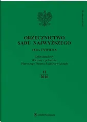 Orzecznictwo Sądu Najwyższego. Izba Cywilna 