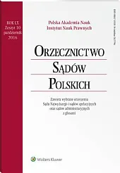 Orzecznictwo Sądów Polskich  Orzecznictwo Sądów Polskich