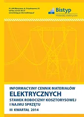 Informacyjny cennik MATERIAŁÓW ELEKTRYCZNYCH, stawek robocizny, 