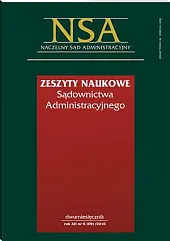Zeszyty Naukowe Sądownictwa Administracyjnego  Zeszyty Naukowe Sądownictwa Administracyjnego
