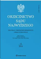 Orzecznictwo Sądu Najwyższego. Izba Pracy i, 