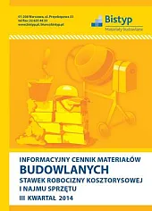 Informacyjny cennik MATERIAŁÓW BUDOWLANYCH, stawek robocizny, 