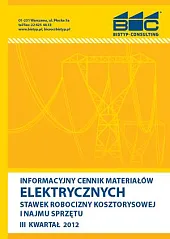 Informacyjny cennik MATERIAŁÓW ELEKTRYCZNYCH, stawek robocizny, 