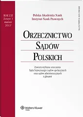 Orzecznictwo Sądów Polskich  Orzecznictwo Sądów Polskich