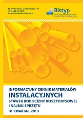 Informacyjny cennik MATERIAŁÓW INSTALACYJNYCH, stawek robocizny, 
