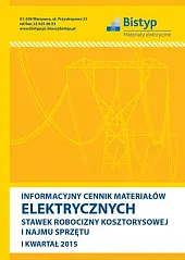 Informacyjny cennik MATERIAŁÓW ELEKTRYCZNYCH, stawek robocizny, 