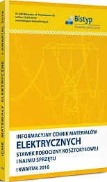 Informacyjny cennik MATERIAŁÓW ELEKTRYCZNYCH, stawek robocizny, 