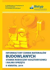 Informacyjny cennik MATERIAŁÓW BUDOWLANYCH, stawek robocizny, 