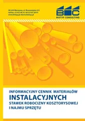 Informacyjny cennik MATERIAŁÓW INSTALACYJNYCH, stawek robocizny, 