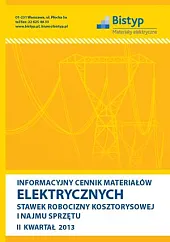 Informacyjny cennik MATERIAŁÓW INSTALACYJNYCH, stawek robocizny, 
