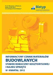 Informacyjny cennik MATERIAŁÓW BUDOWLANYCH, stawek robocizny, 