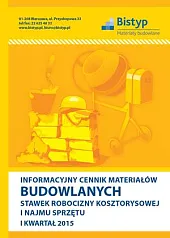 Informacyjny cennik MATERIAŁÓW BUDOWLANYCH, stawek robocizny, 