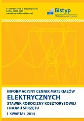 Informacyjny cennik MATERIAŁÓW ELEKTRYCZNYCH, stawek robocizny, 
