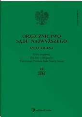 Orzecznictwo Sądu Najwyższego. Izba Cywilna  Orzecznictwo Sądu Najwyższego. Izba Cywilna