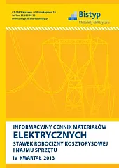 Informacyjny cennik MATERIAŁÓW ELEKTRYCZNYCH, stawek robocizny, 