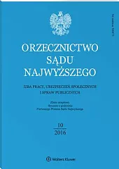 Orzecznictwo Sądu Najwyższego. Izba Pracy i, 