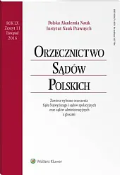 Orzecznictwo Sądów Polskich 