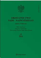 Orzecznictwo Sądu Najwyższego. Izba Cywilna 