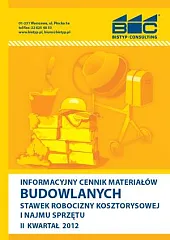 Informacyjny cennik MATERIAŁÓW BUDOWLANYCH, stawek robocizny, 