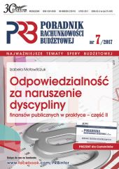 Odpowiedzialnosć za naruszenie dyscypliny finansów publicznych w praktyce część 2 Odpowiedzialnosć za naruszenie dyscypliny finansów publicznych w praktyce część 2