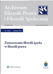 Archiwum Filozofii Prawa i Filozofii Społecznej  Archiwum Filozofii Prawa i Filozofii Społecznej
